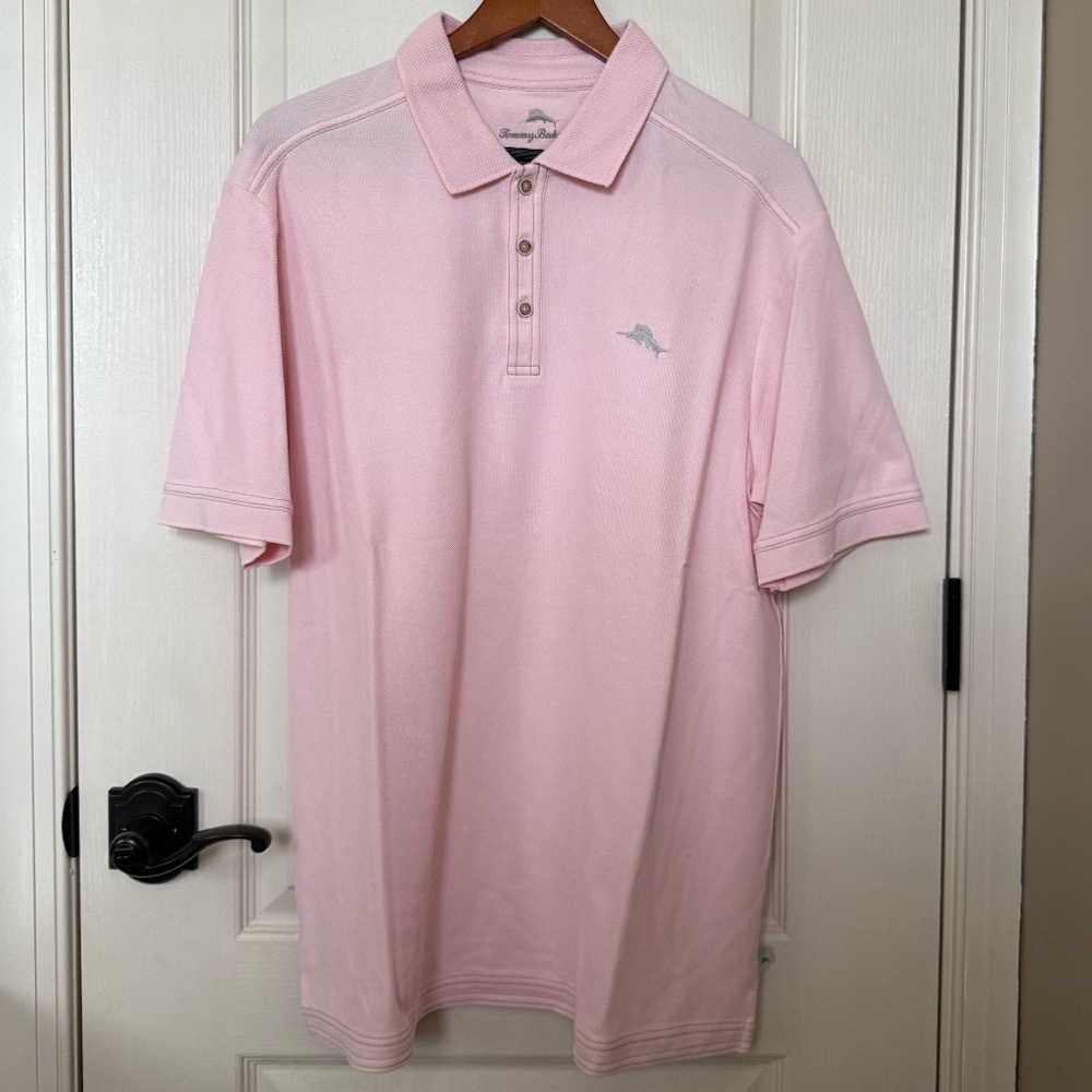 Tommy Bahama, Men's Emfielder Polo Shirt, Size Large, Pink